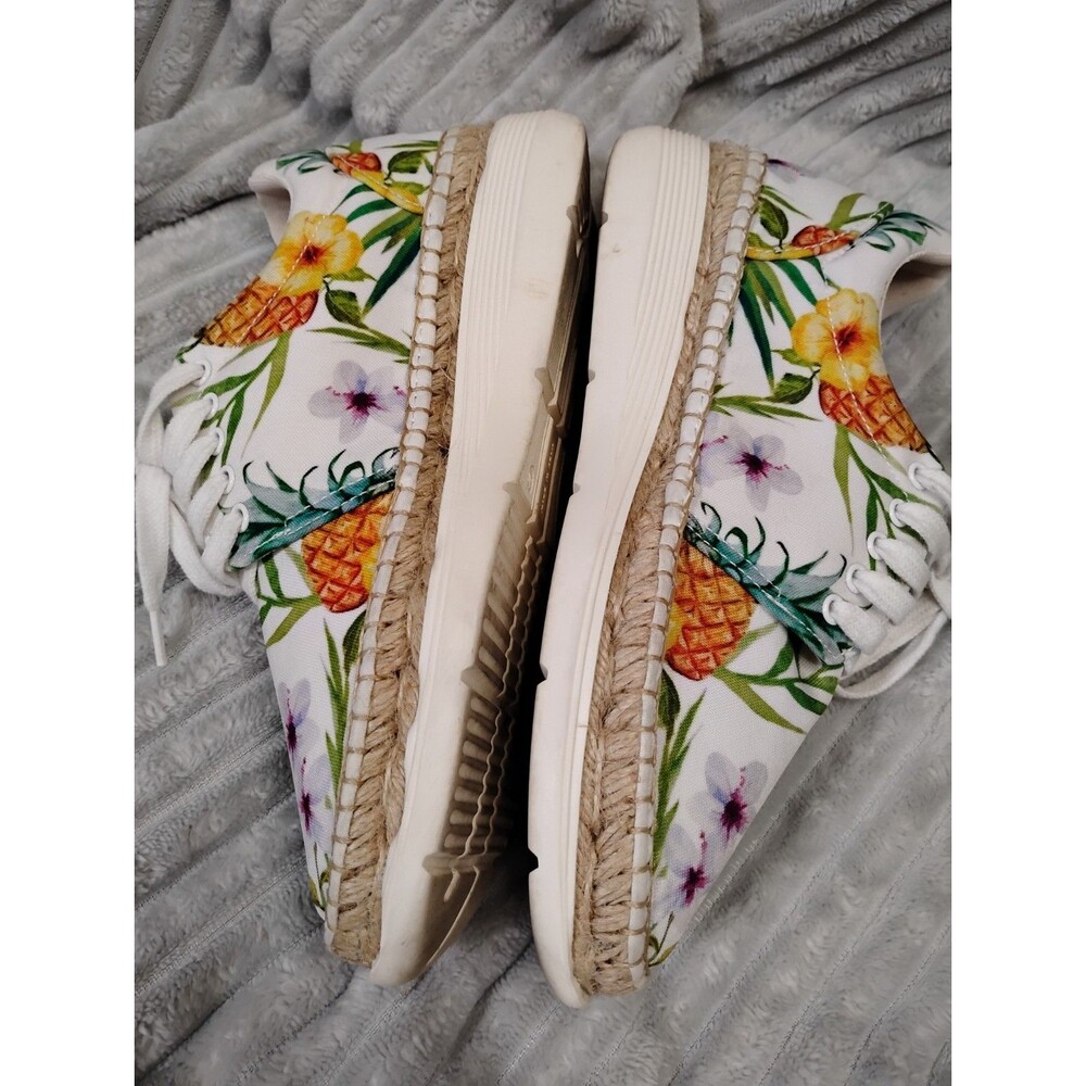 Free People Jackson Tropical Pineapple Print Espadrille Sneakers US tennis 6.5 - Picture 7 of 8